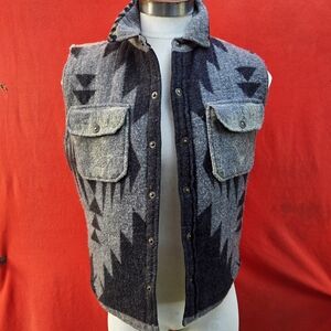 VINTAGE PARAGRAFF AZTEC SHEEP VEST WOOL 60% SIZE S (INDIA)